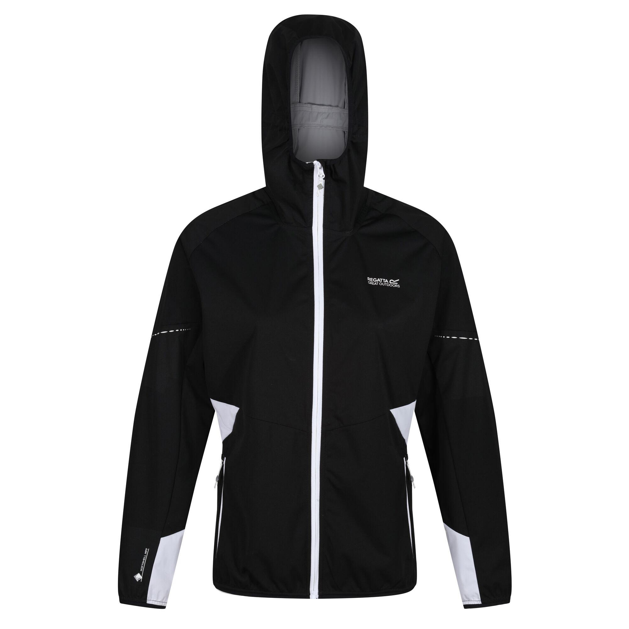 REGATTA Womens/Ladies Tarvos V Lightweight Soft Shell Jacket (Black)