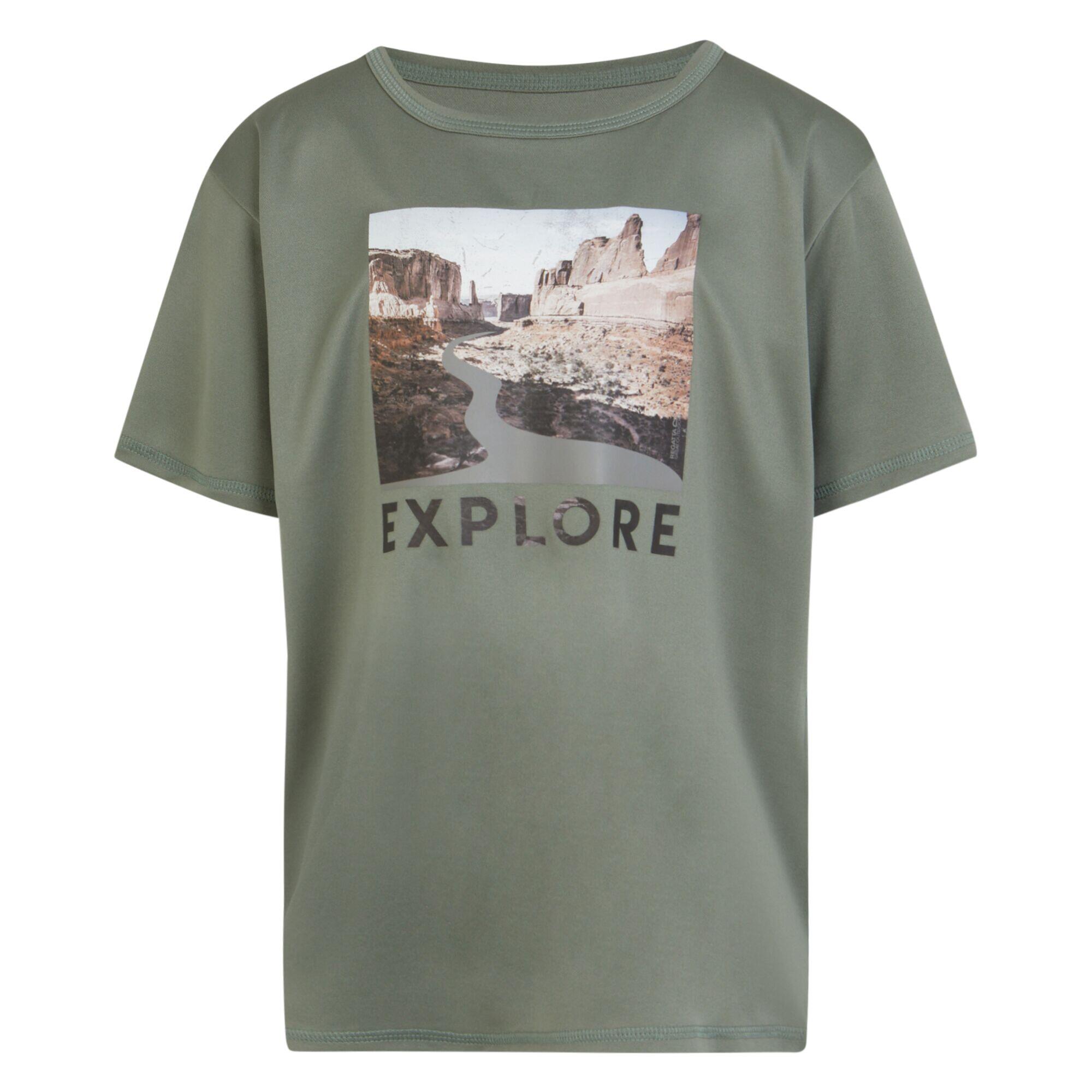 Childrens/Kids Alvardo VIII Explore Landscape TShirt (Agave Green) 1/5
