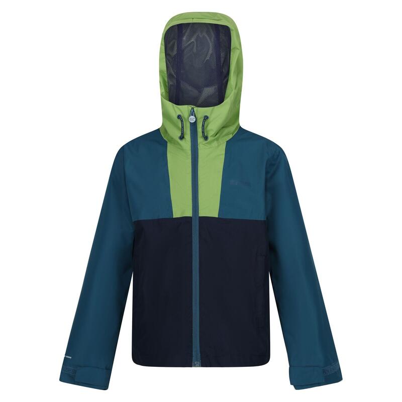 "Hanleigh" Jacke, wasserfest für Kinder Pikantgrün/Leuchtend Blau/Marineblau