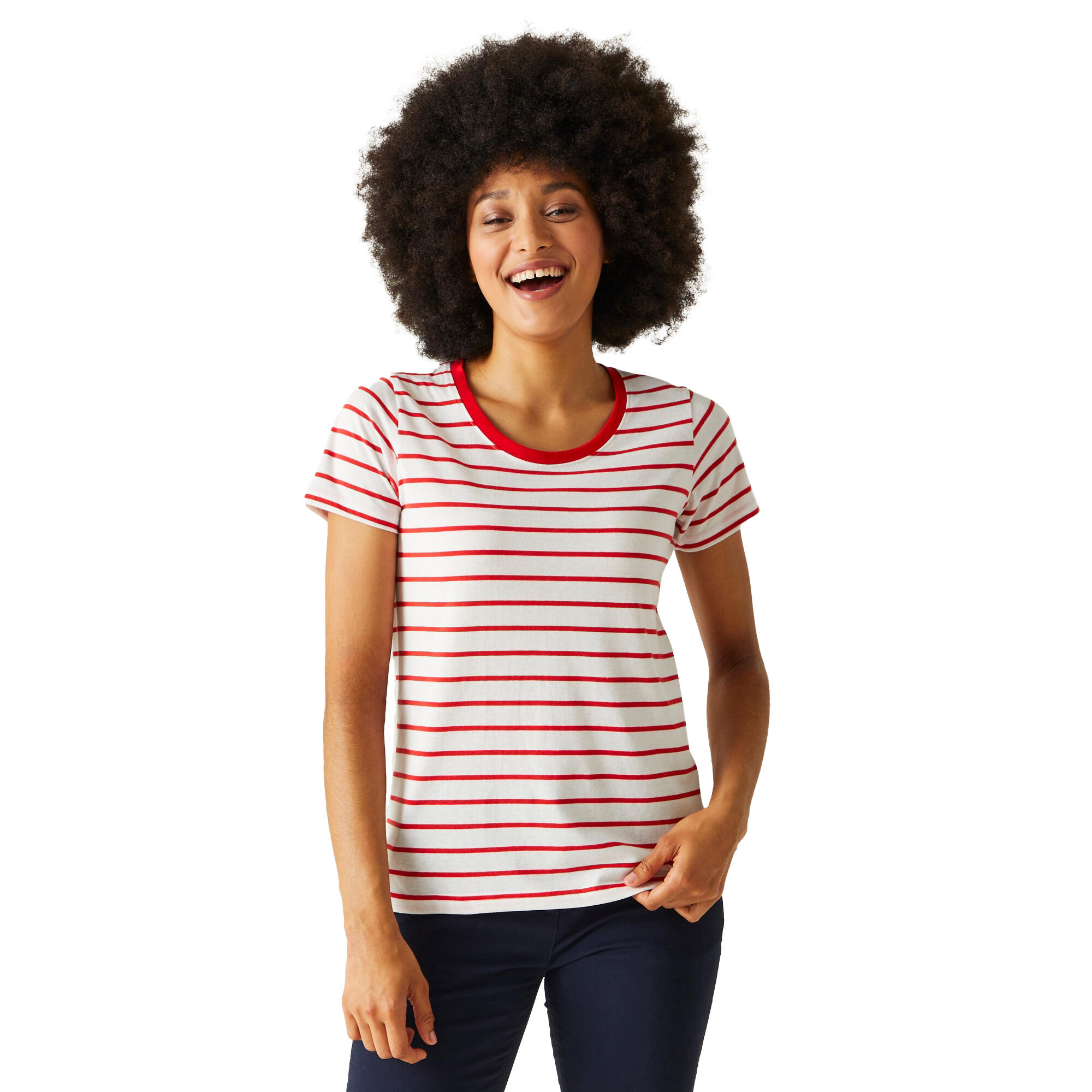 FILANDRA Women's Tshirt (Bright red / White)