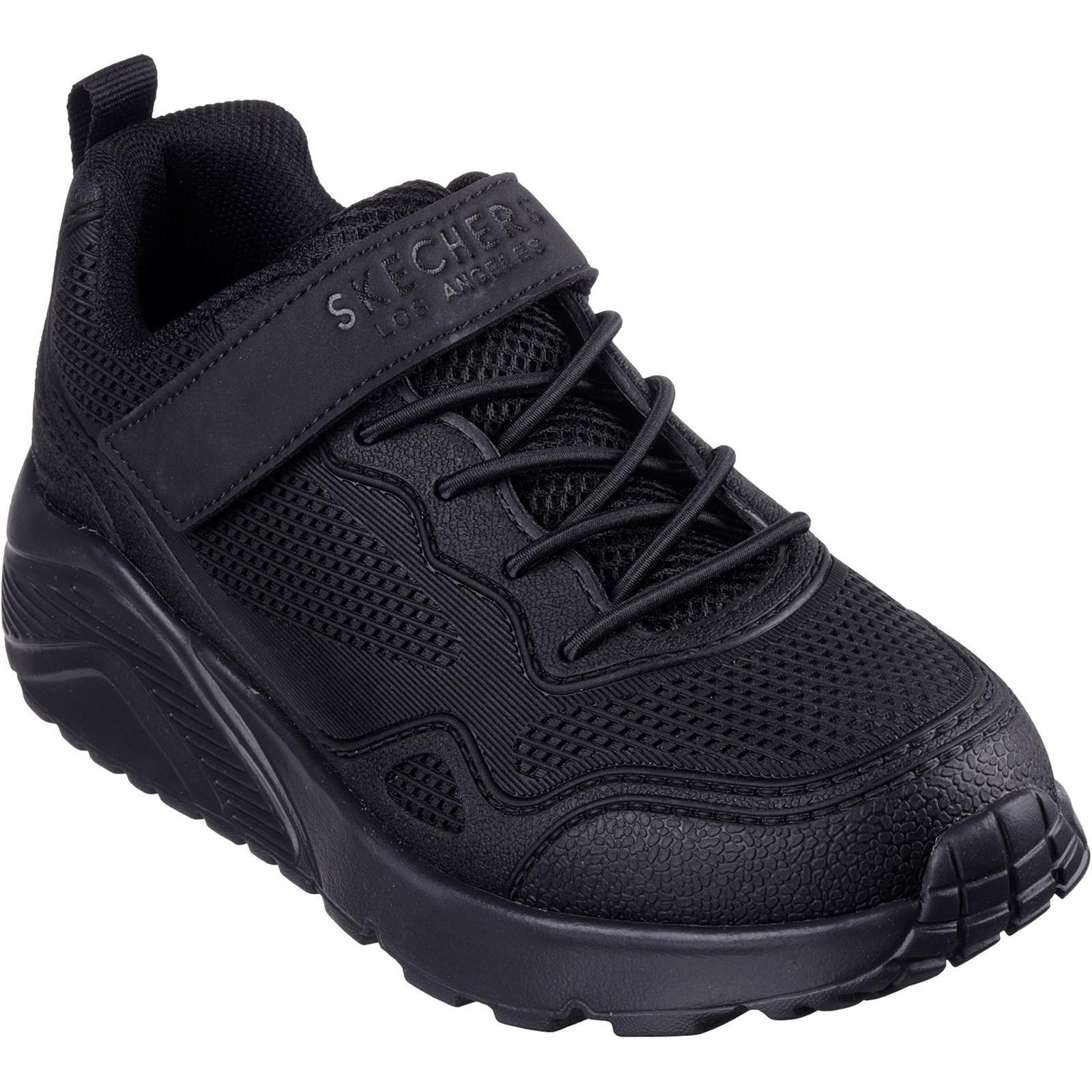 Childrens Kids Uno Lite Worlo Trainers Black SKECHERS Decathlon