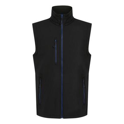 Heren softshell 2laags bodywarmer (zwart/lijkgroen)