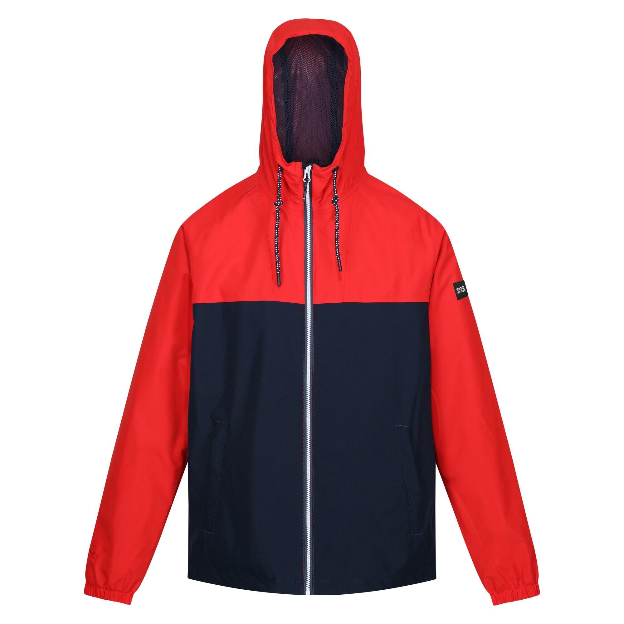 REGATTA Giacca Impermeabile Uomo Regatta Belcastel Blu Navy Rosso Alto Rischio