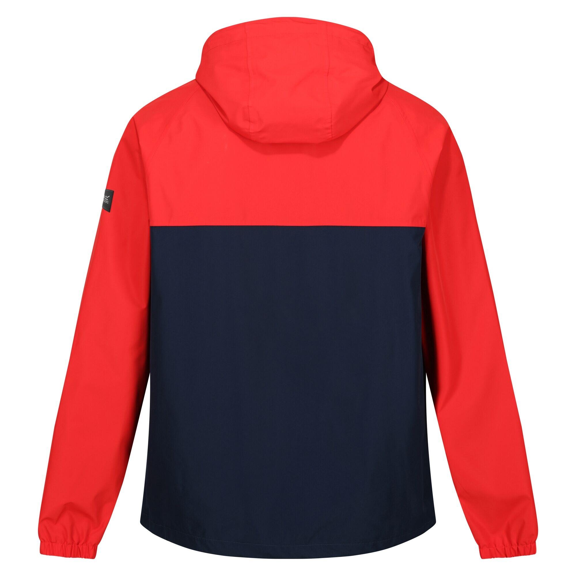 "Belcastel" Jacke, wasserfest für Herren Marineblau/Hohes Risiko Rot 2/5
