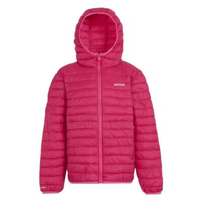 Childrens/kids hillpack ii gewatteerde jas met capuchon (roze drankje)