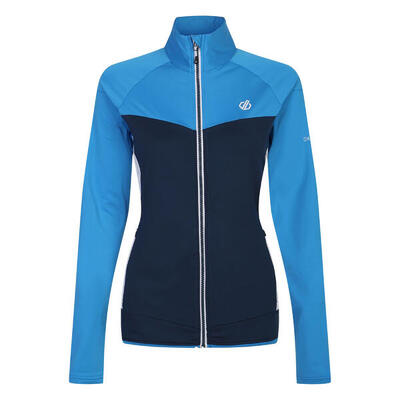 Dames elation ii core stretch gerecycleerde fleece (maanlicht denim/zweedse
