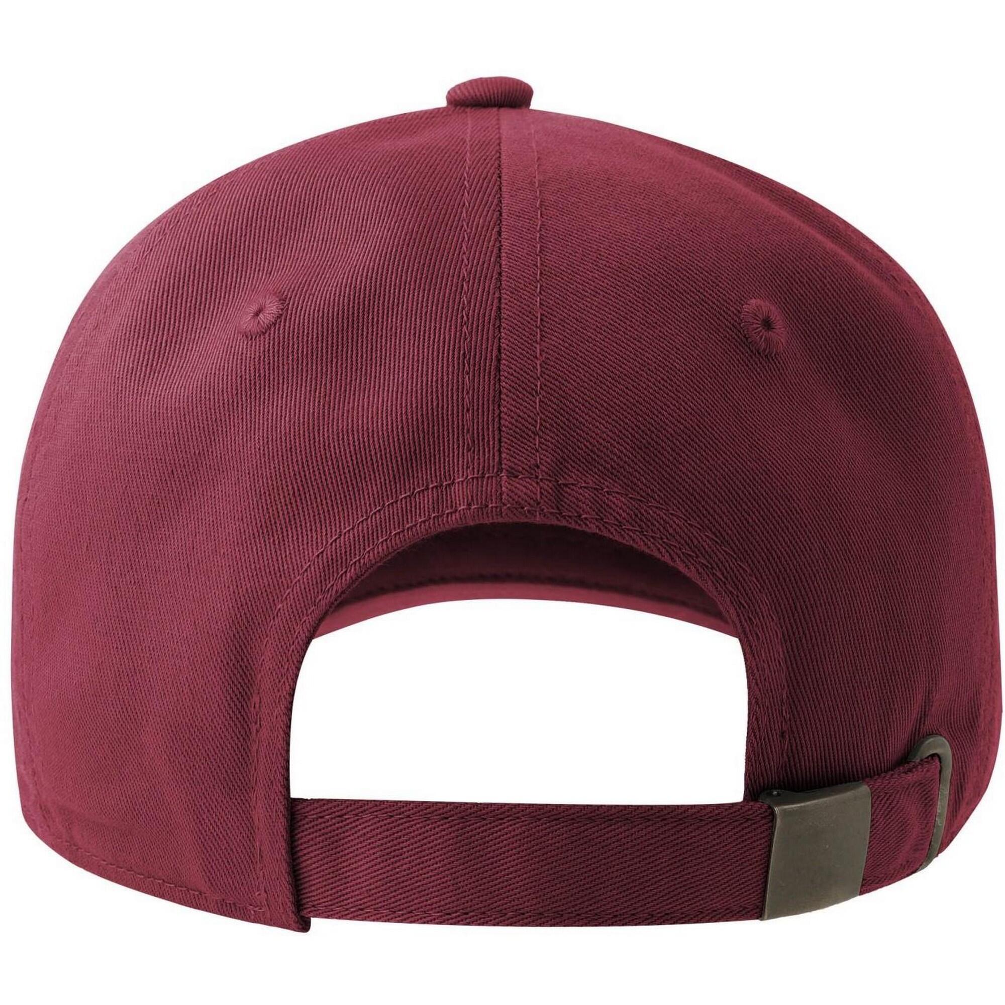 Unisex Adult Dad 6 Panel Baseball Cap (Cardinal Red) 2/3