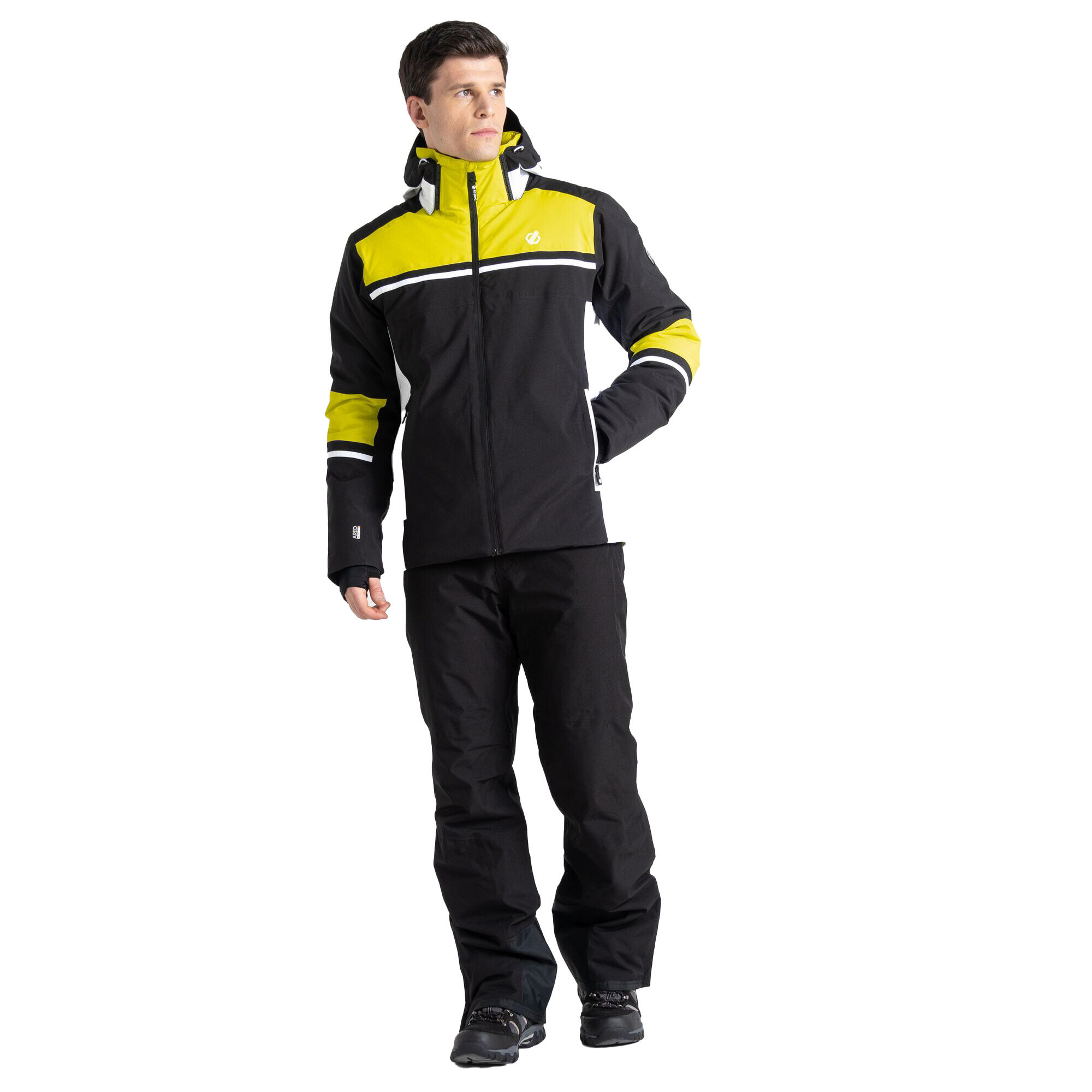 Mens Amplitude Ski Jacket (Neon Spring/Black) 4/5