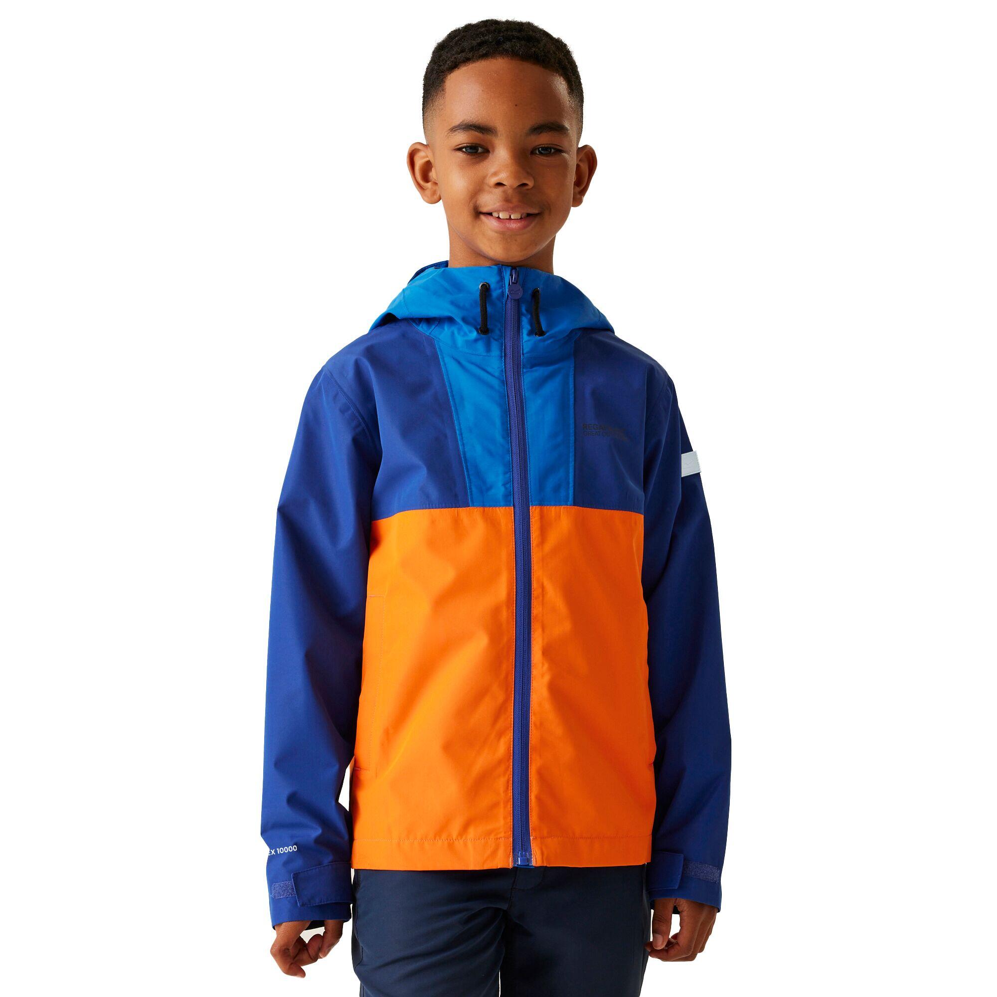 Childrens/Kids Hanleigh Waterproof Jacket (Oxford Blue/New Royal/Persimmon) 4/5