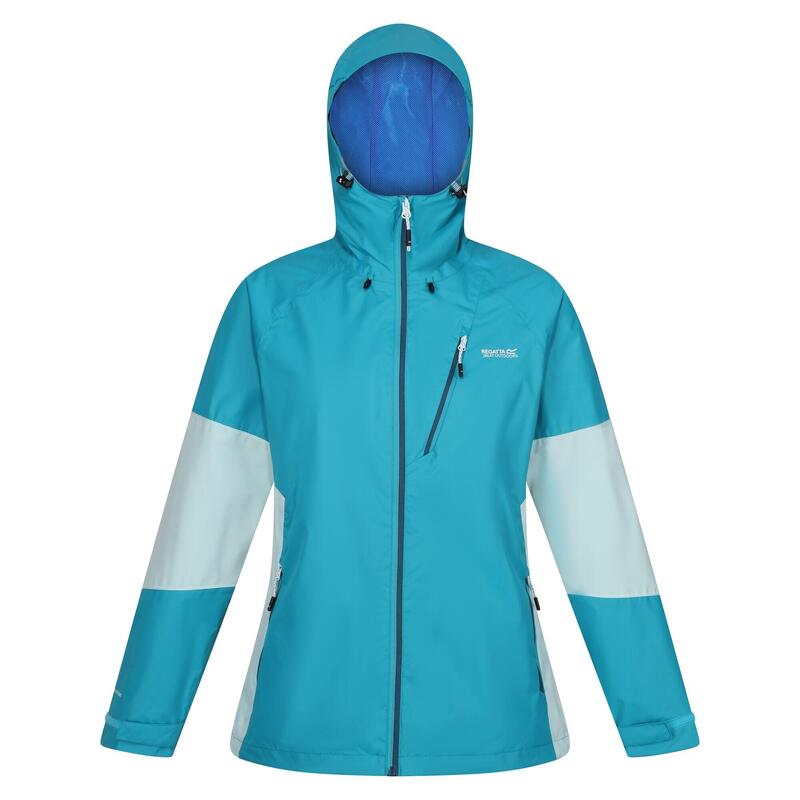 Veste imperméable HIGHTON Femme (Bleu tahoe / Turquoise délavé)