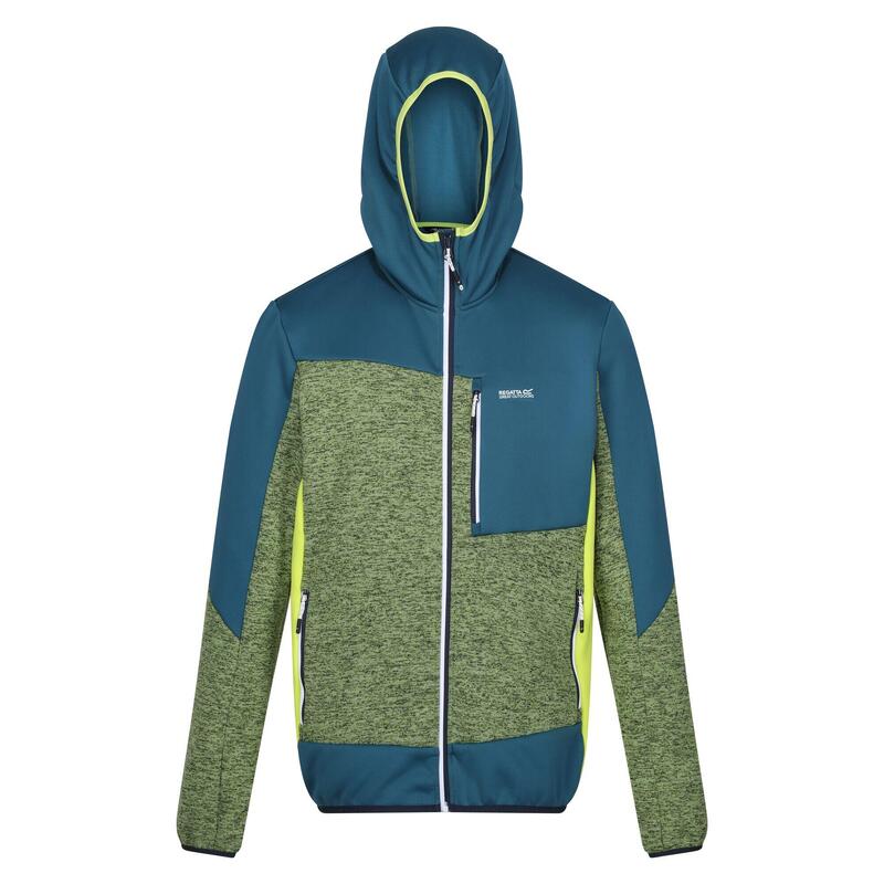 "Cadford VI" Fleecejacke mit Kapuze für Herren Pikantgrün/Leuchtend Blau