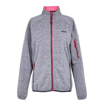 Dames ravenhill full zip fleece top (wit/flamingo roze)