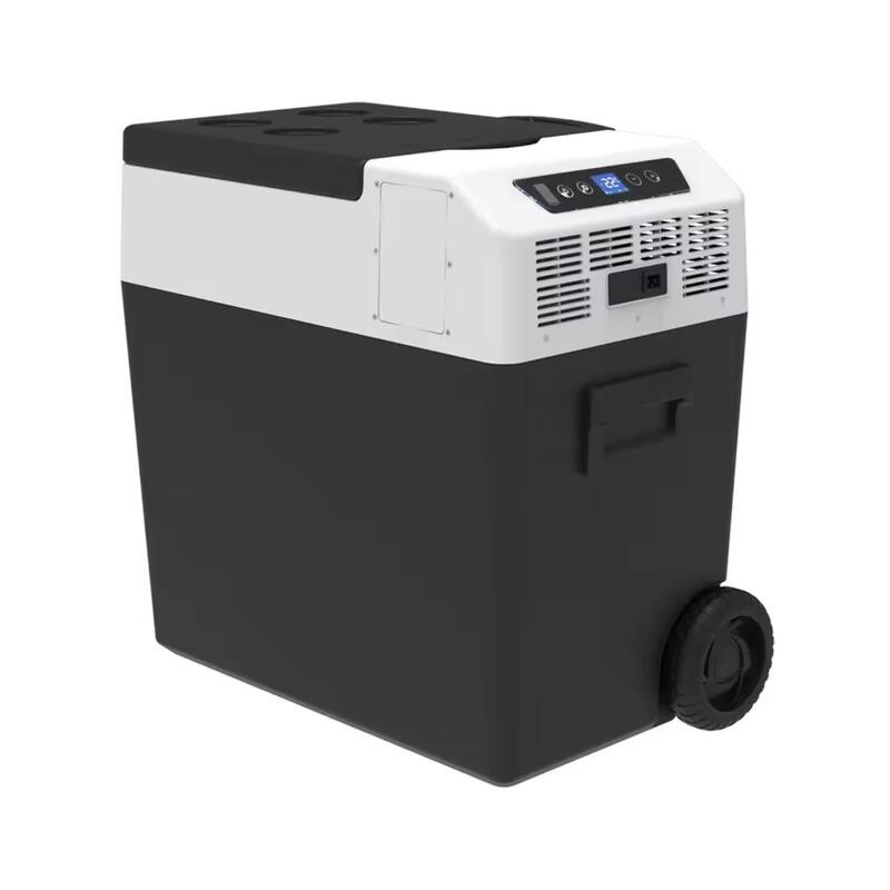 Glacière Électrique à Roulettes avec Compresseur - 50L, 12/220V, 10/-22ºC