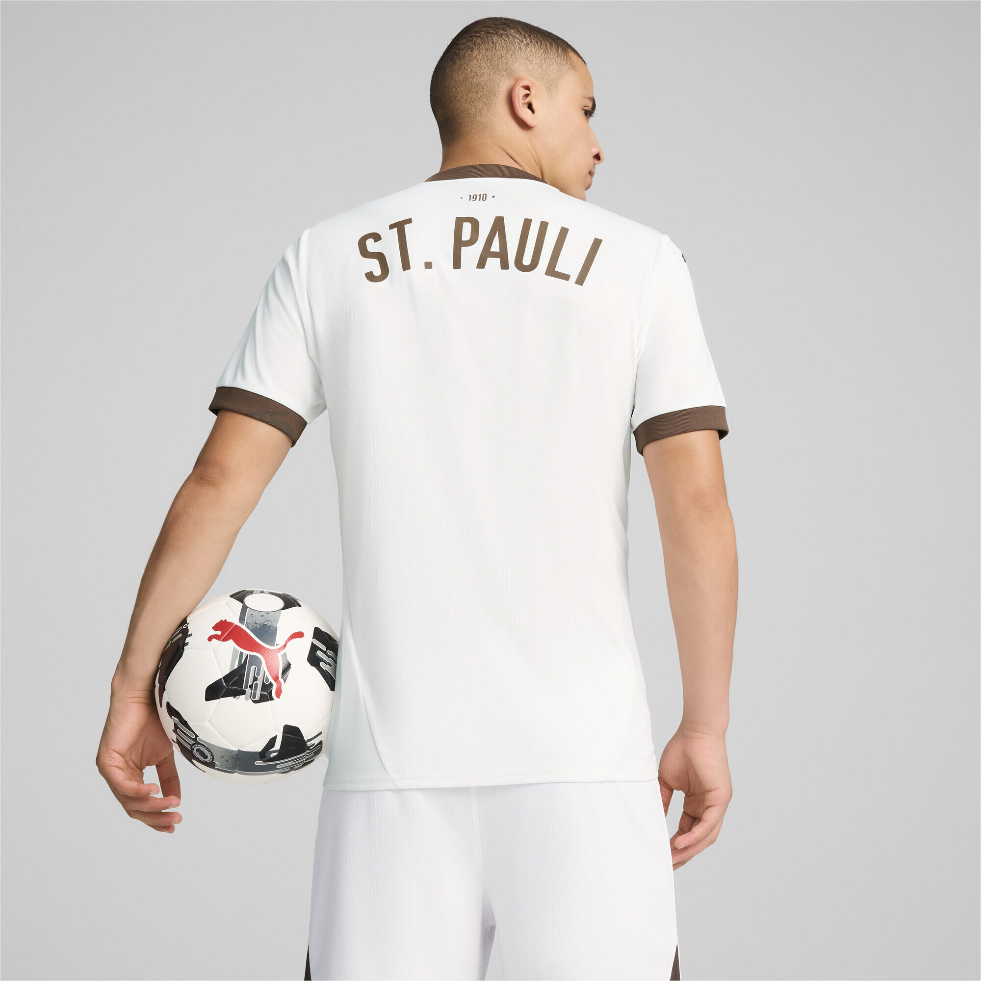 Maillot Away 24/25 FC St. Pauli Homme PUMA White Espresso Brown 5/7