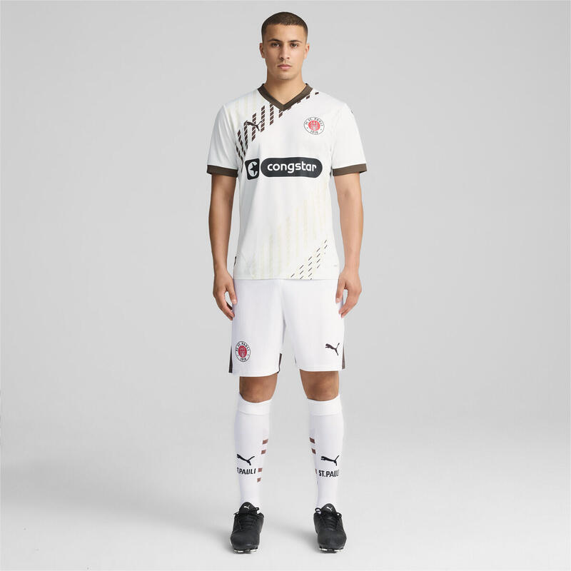 Męska koszulka wyjazdowa FC St. Pauli 24/25 PUMA White Espresso Brown