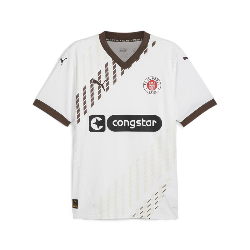 FC St. Pauli 24/25 uitshirt voor heren PUMA White Espresso Brown