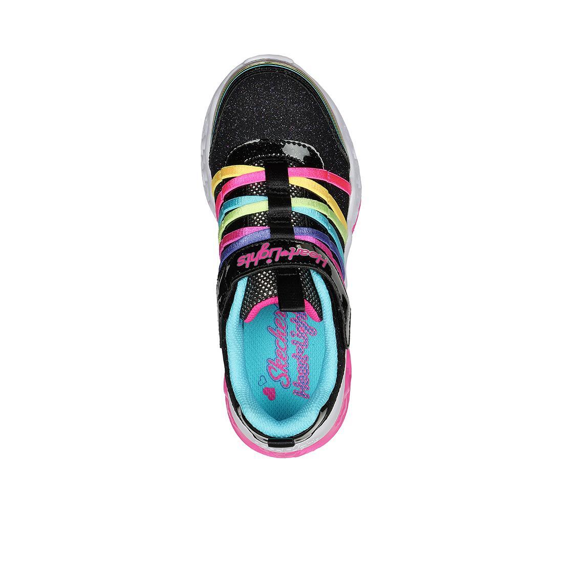 Tênis Skechers Kids Flutter Heart Lights Pretos Multicoloridos 4/5
