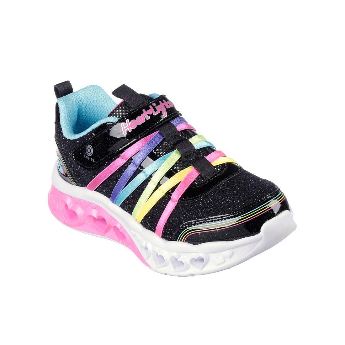 Tênis Skechers Kids Flutter Heart Lights Pretos Multicoloridos 2/5