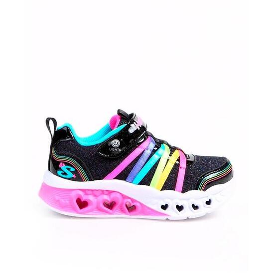 Zapatillas Skechers Niño Flutter Heart Lights Negro Multicolor