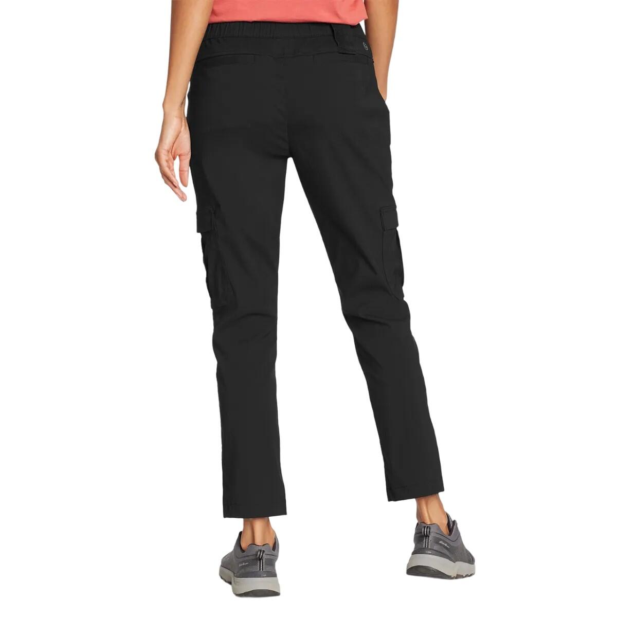 Womens/Ladies Guide Ripstop Cropped Ankle Cargo Trousers (Black) 2/3