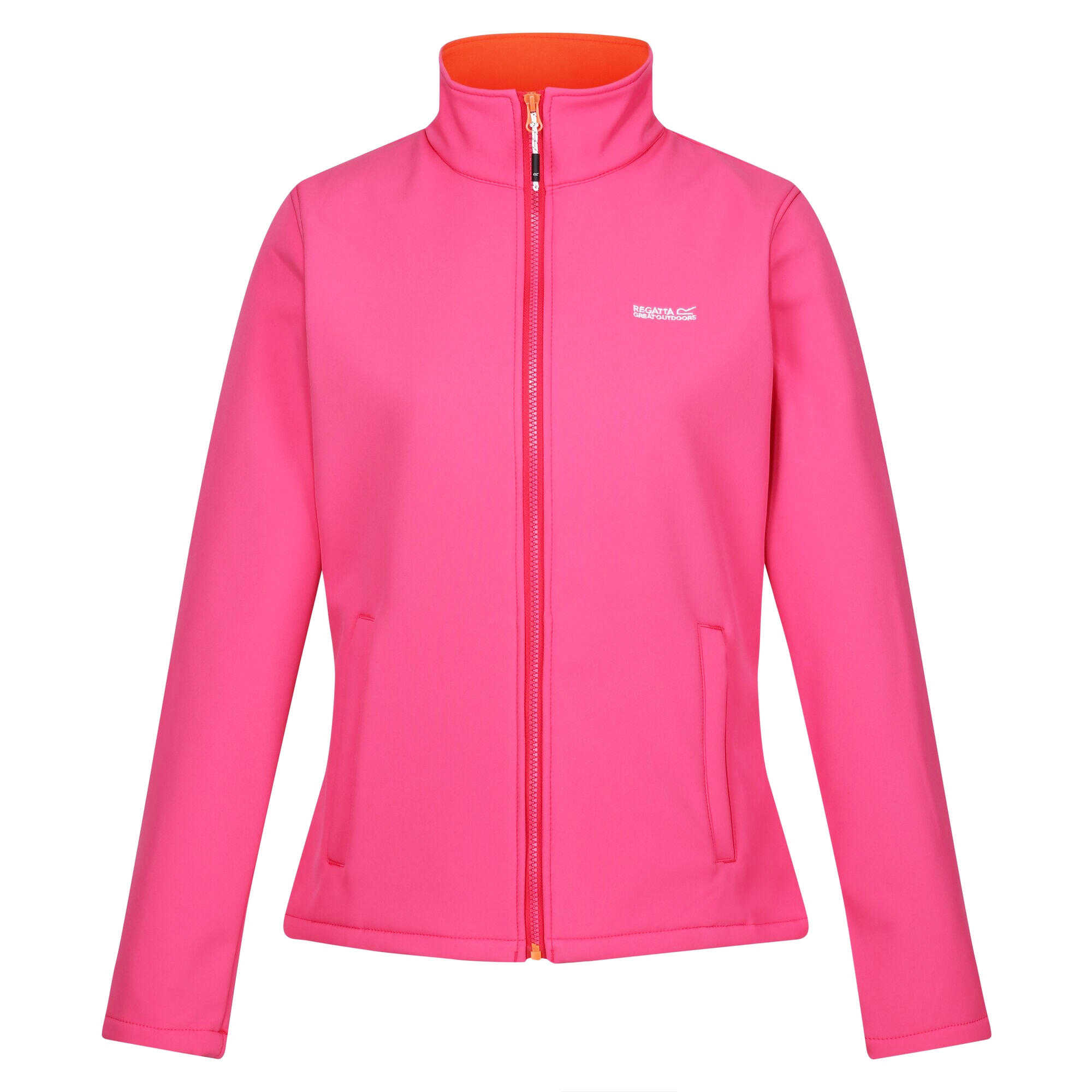 REGATTA Dames Connie V Softshell wandeljack (Flamingo Roze/Satsuma)