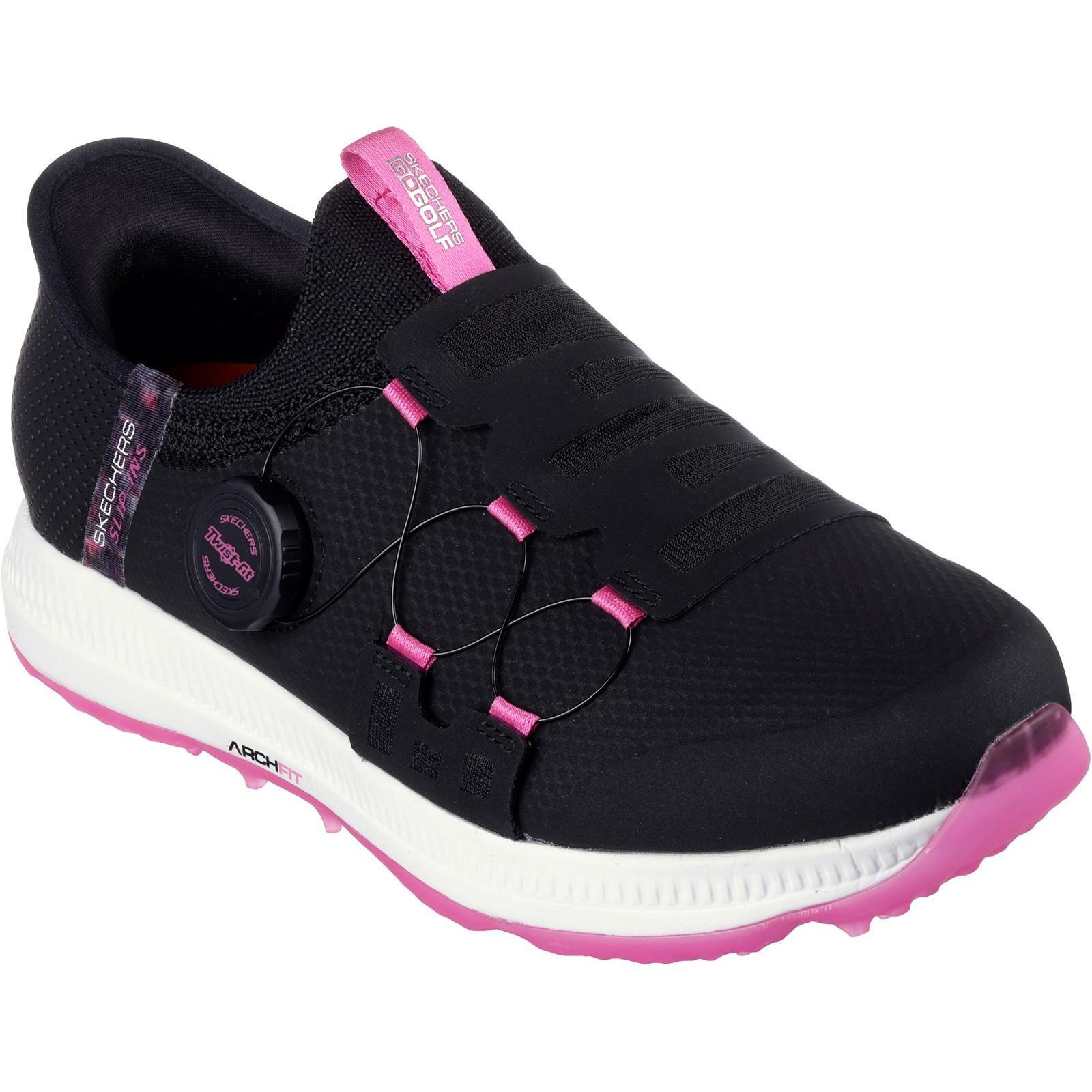 Womens/Ladies Go Golf Elite 5 Golf Shoes (Black/Pink) SKECHERS Decathlon