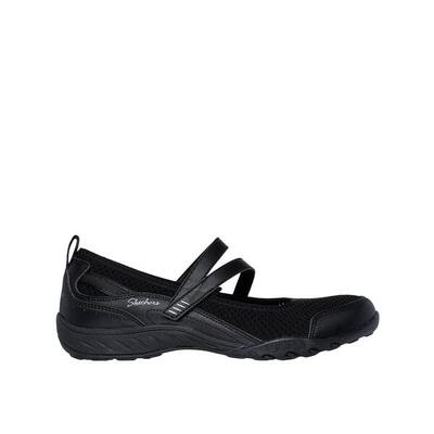 Zapatillas Caminar Mujer Skechers 100619_BBK Negras con Cierre Adherente