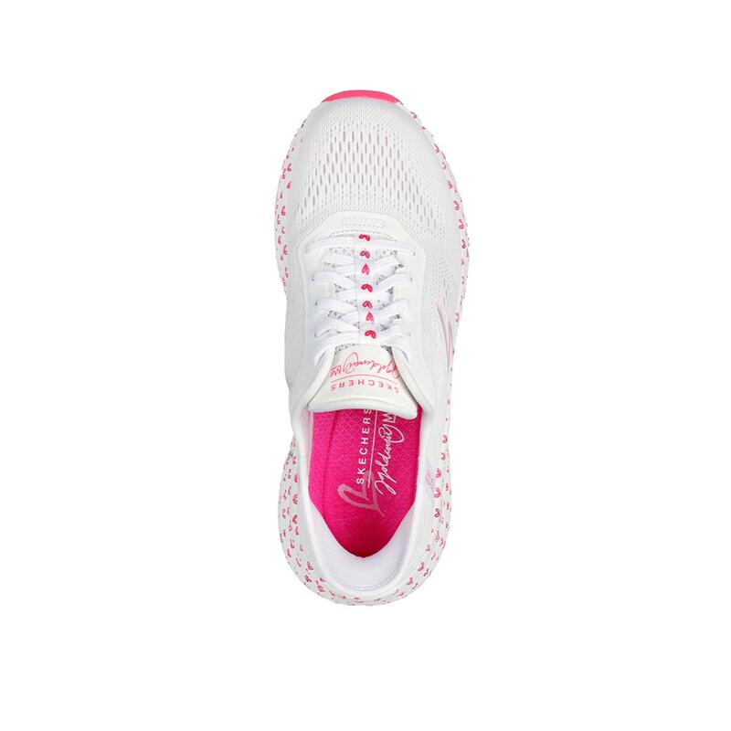 Zapatillas Deportivas Caminar Mujer Skechers 129630_WPK Blancas con Cordones