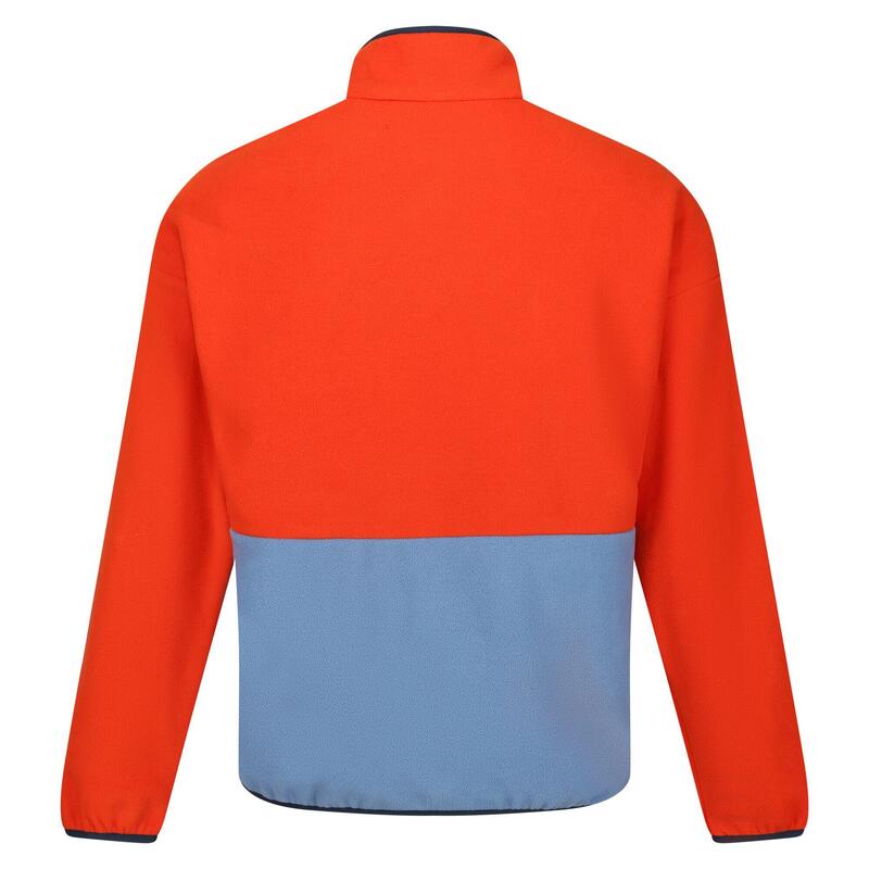 Haut polaire CALLIDE Homme (Rouge orangé / Bleu)