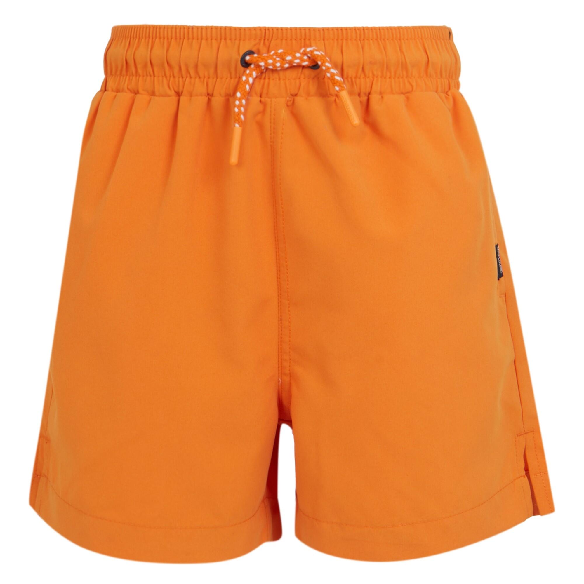 REGATTA Childrens/Kids Skander III Plain Swim Shorts (Persimmon)
