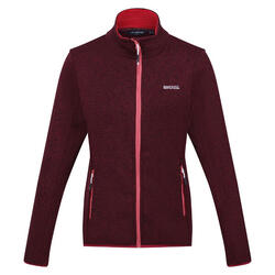 Dames Newhill Marl Full Zip Fleecejack (Bourgogne/Rumba-rood)