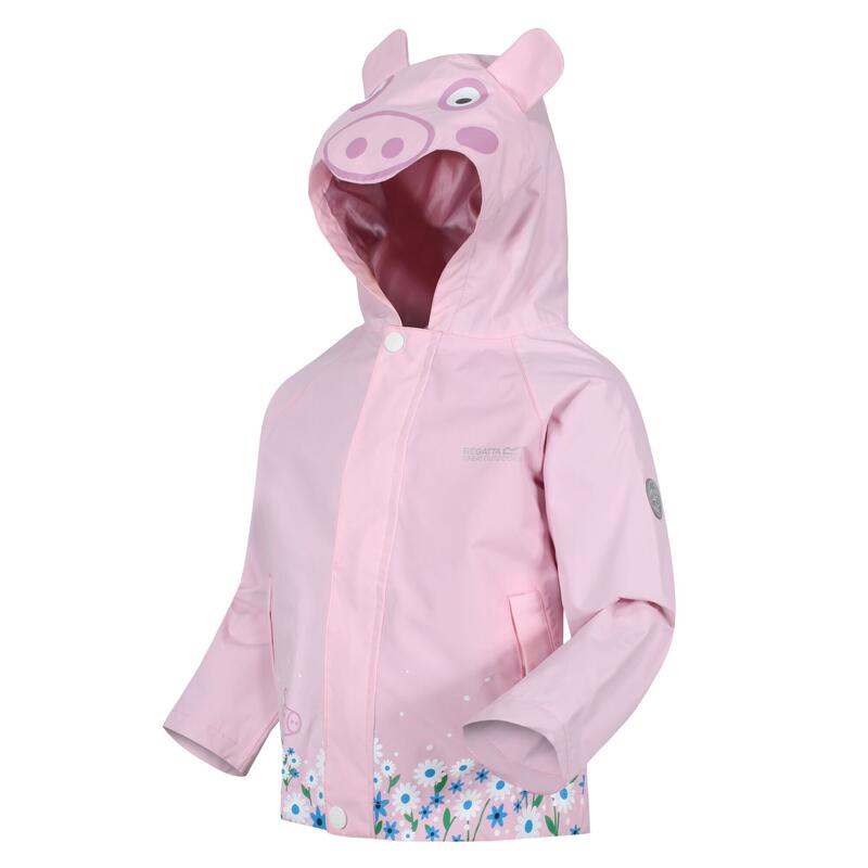 Peppa Pig Waterdicht Jasje met Capuchon voor Kinderen/Kinderen (Roze Mist)