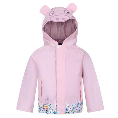 Peppa pig waterdicht jasje met capuchon voor kinderen/kinderen (roze mist)