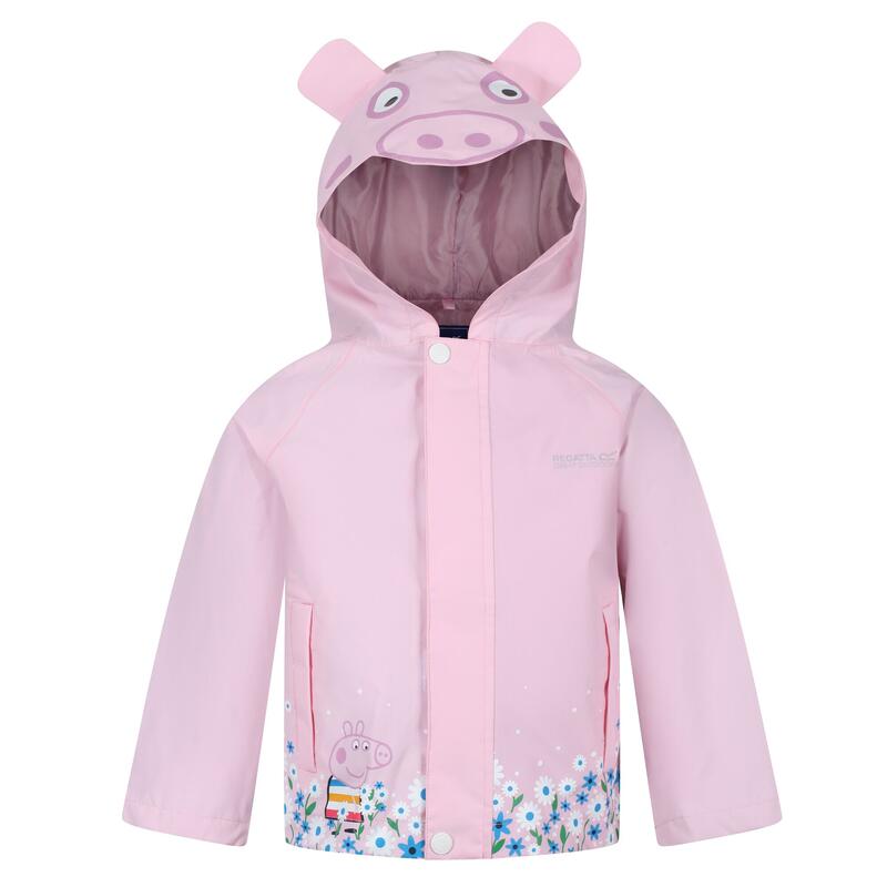 Giacca Impermeabile Peppa Pig Con Cappuccio Bambini Regatta Pink Mist