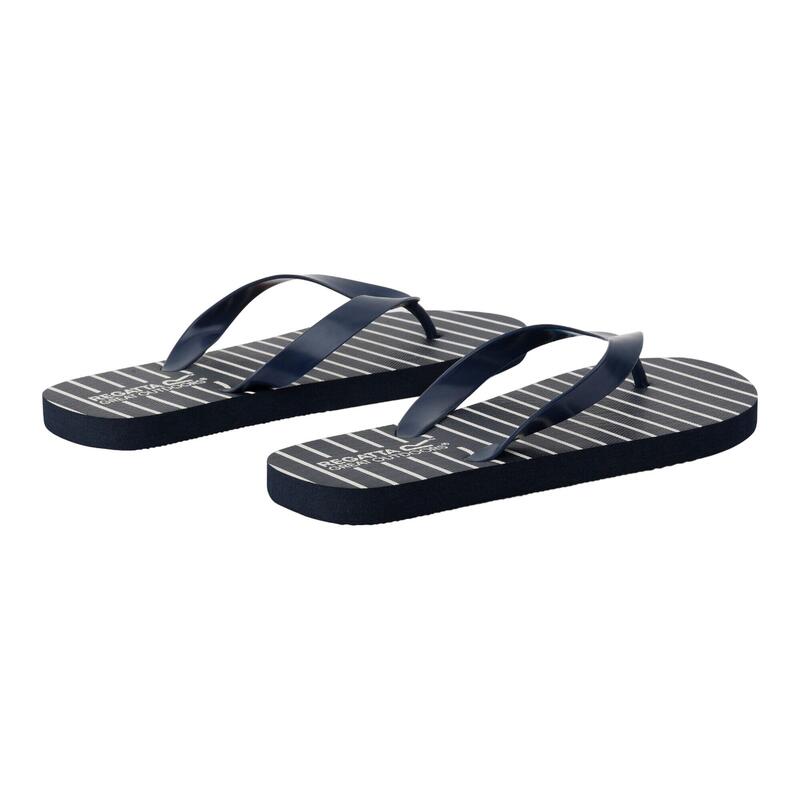 Dames Bali Stripe teenslippers (Marine)