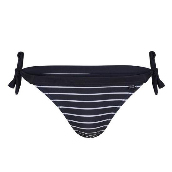 Slip Bikini A Strisce Donna Regatta Flavia String Blu Navy Bianco