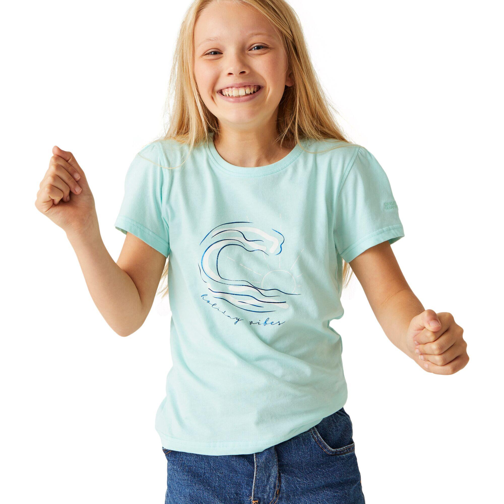 "Bosley VII" TShirt für Kinder Gebleichtes Türkis 4/5