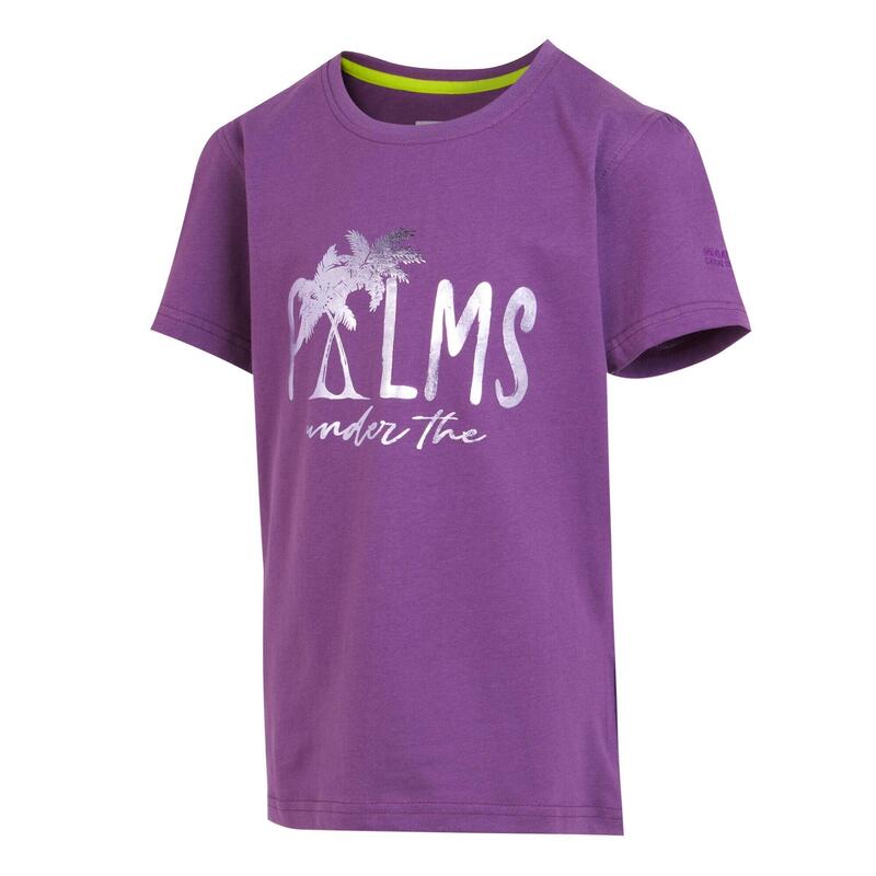 Kind/Kids Bosley VII Palmboom TShirt (Zonsondergang Paars)