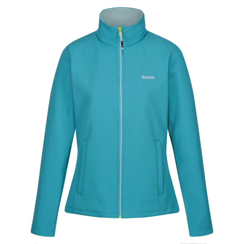 Dames Connie V Softshell wandeljack (Tahoe blauw/verbleekt aqua)