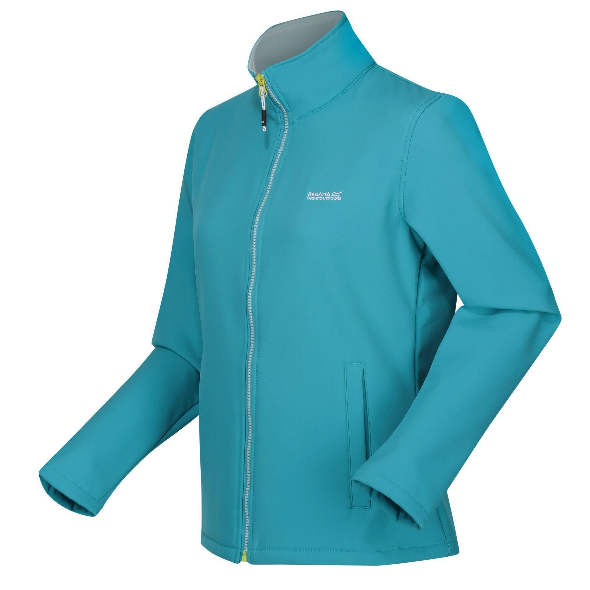 Womens/Ladies Connie V Softshell Walking Jacket (Tahoe Blue/Bleached Aqua) 3/5