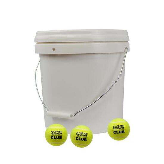 Eimer mit 36 Club-Tennisbällen Sporti