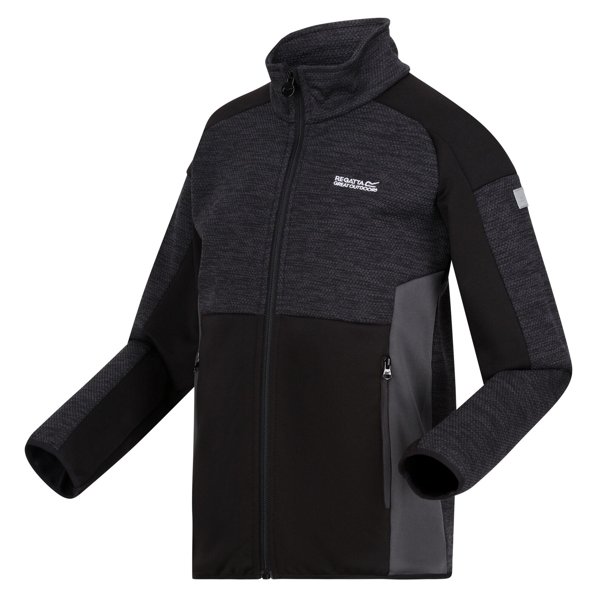 Childrens/Kids Highton III Fleece Jacket (Seal Grey/Black) 3/5