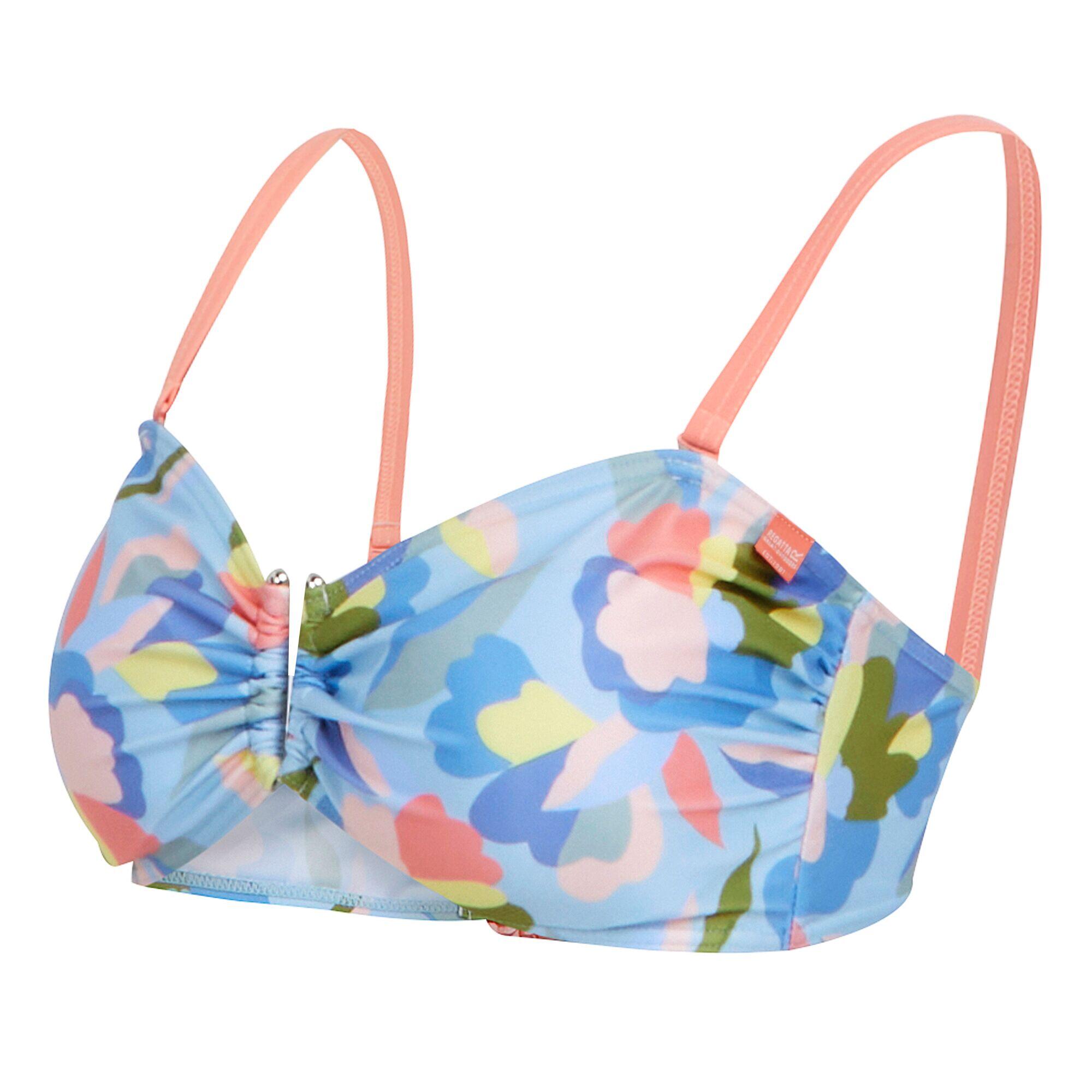 Top Bikini Astratto Floreale Donna Regatta Aceana III Blu 3/5