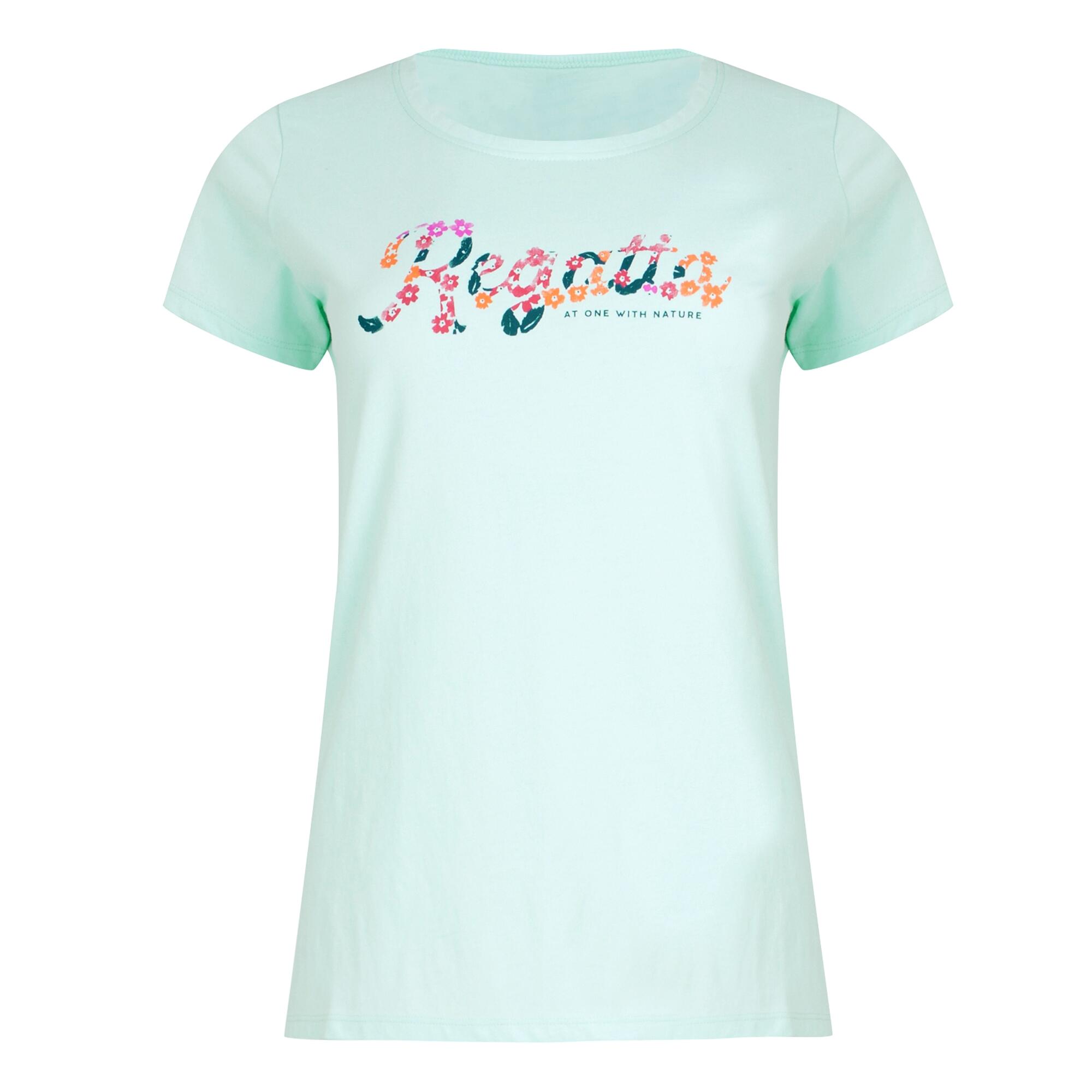 Womens/Ladies Breezed IV Logo TShirt (Bleached Aqua) 1/5