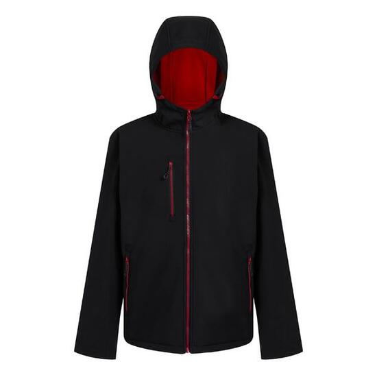 Veste Softshell Homme (Noir / Rouge Classique)