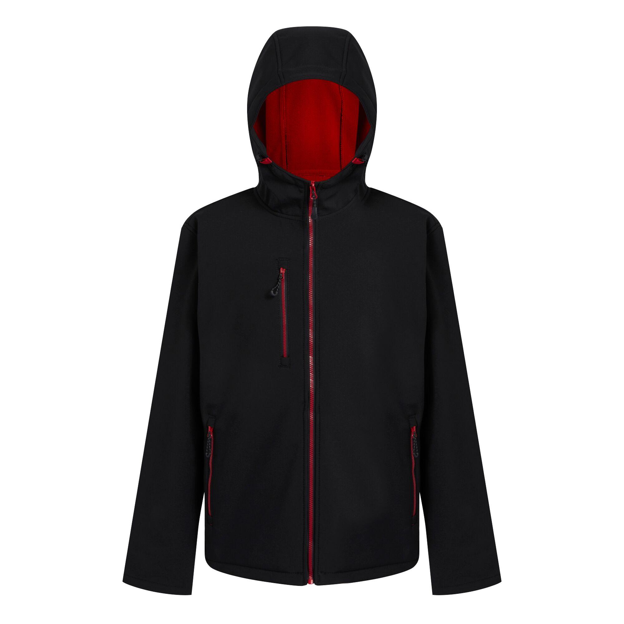 NAVIGATE Men's softshell jacket (Black / Classic Red)