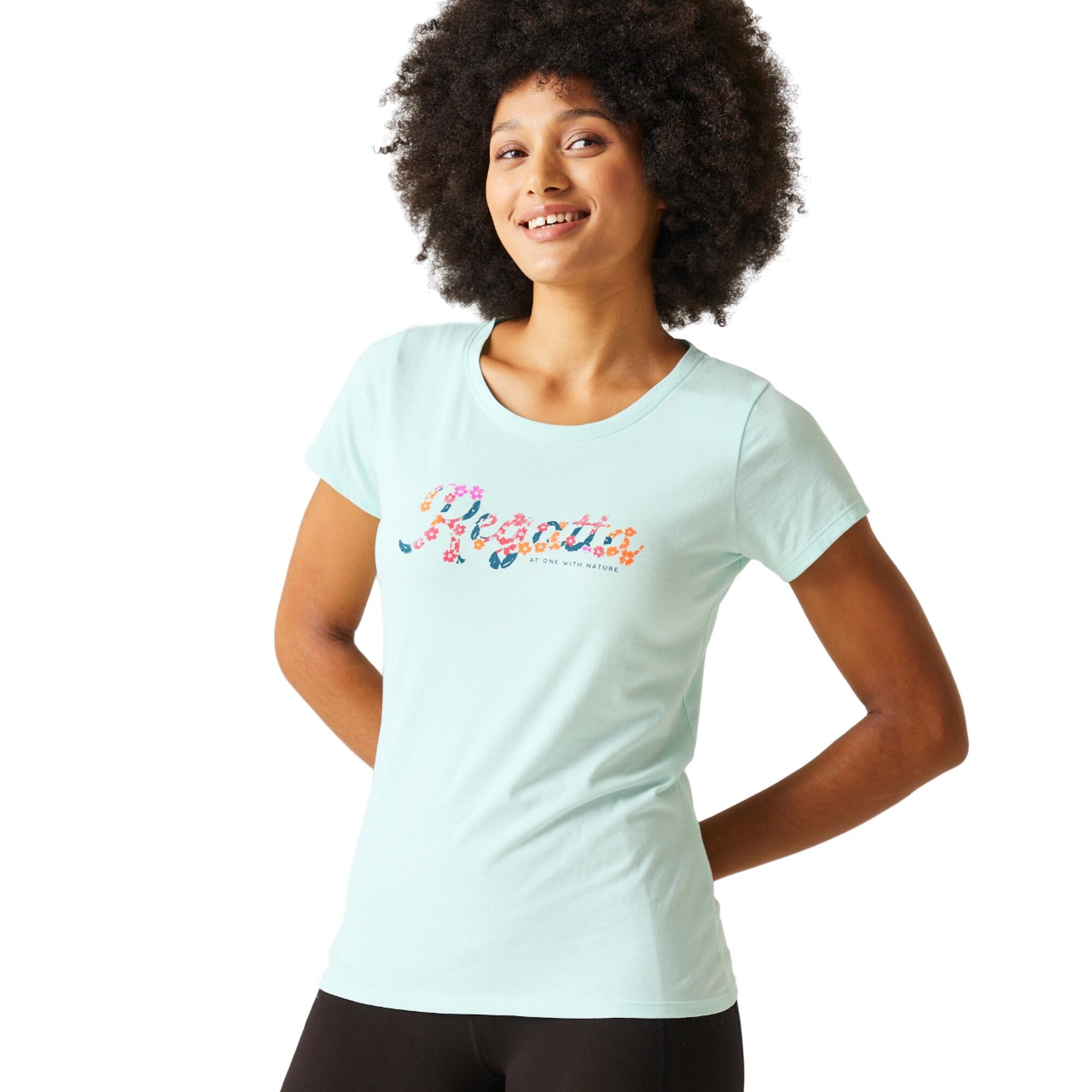 Womens/Ladies Breezed IV Logo TShirt (Bleached Aqua) 3/5