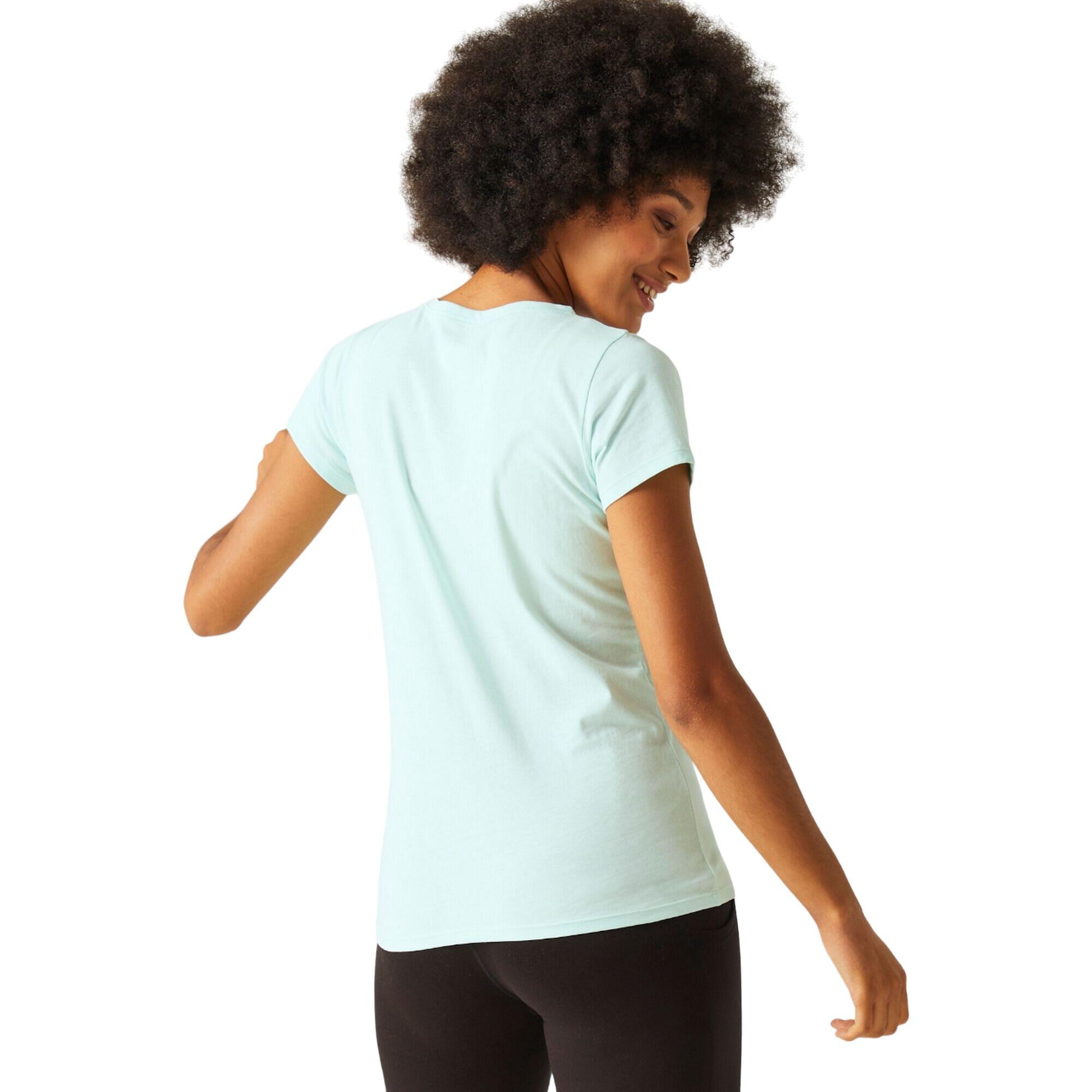 Womens/Ladies Breezed IV Logo TShirt (Bleached Aqua) 4/5