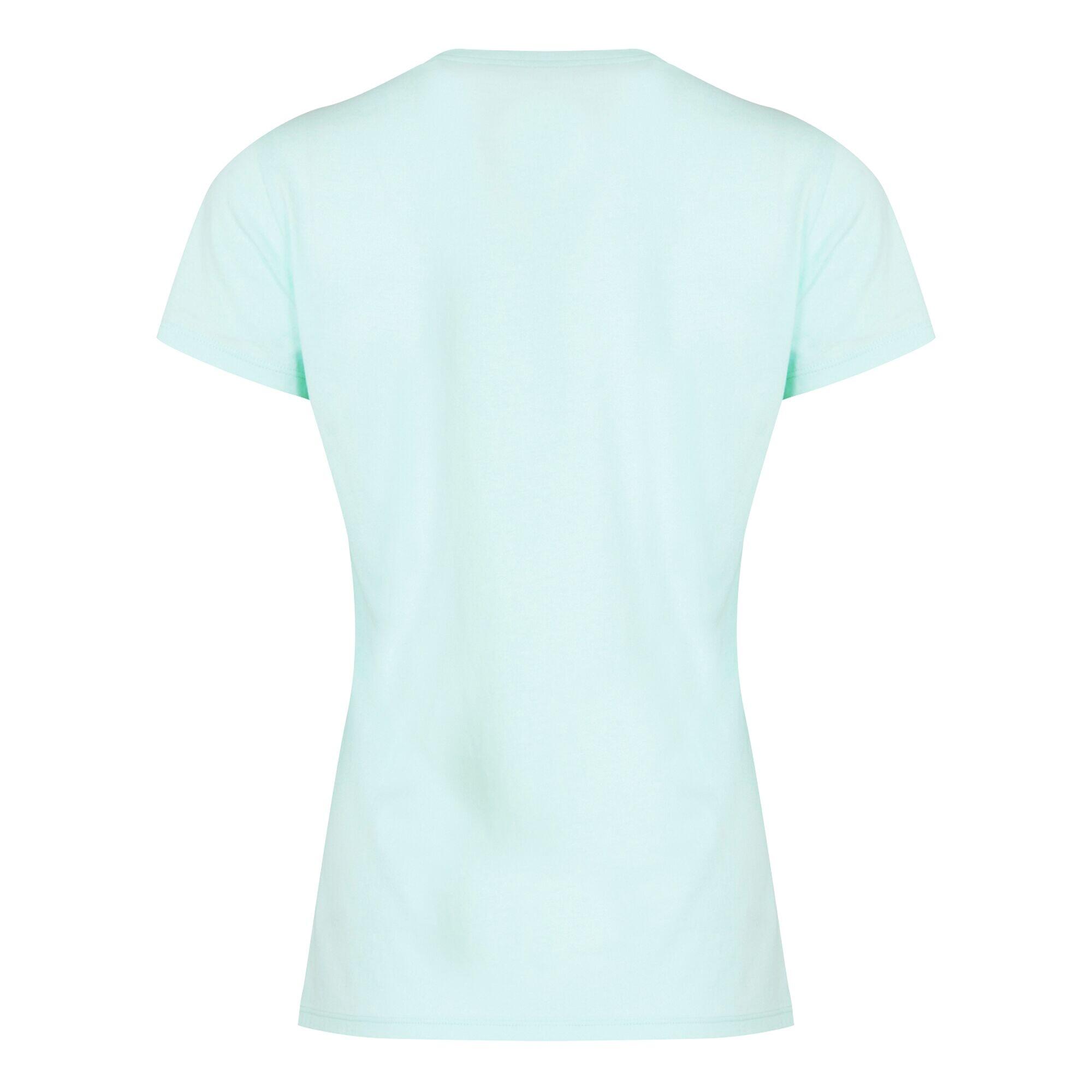 Womens/Ladies Breezed IV Logo TShirt (Bleached Aqua) 2/5
