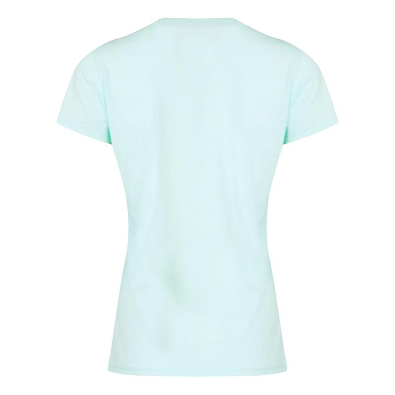 Dames Breezed IV Logo TShirt (Gebleekt Aqua)